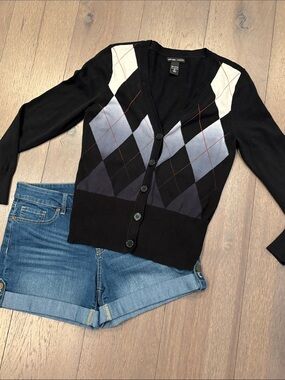New York & Company Cardigan and shorts